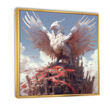 Majestic White Bird In The High Skies - Bird Framed Canvas Art