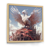 Majestic White Bird In The High Skies - Bird Framed Canvas Art