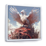 Majestic White Bird In The High Skies - Bird Framed Canvas Art