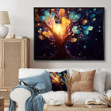 Ethereal Brown Butterfly On Magical Tree - Brown Butterfly Wall Art