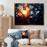 Ethereal Brown Butterfly On Magical Tree - Brown Butterfly Wall Art