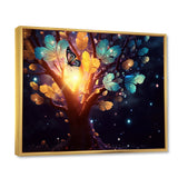 Ethereal Brown Butterfly On Magical Tree - Brown Butterfly Wall Art