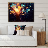 Ethereal Brown Butterfly On Magical Tree - Brown Butterfly Wall Art