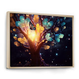 Ethereal Brown Butterfly On Magical Tree - Brown Butterfly Wall Art