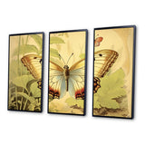 Vintage Illustration Of Elegant Butterfly II - Multi-Panels