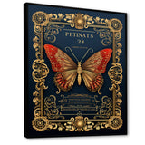 Retro Illustration Of Red Butterfly - Butterfly Wall Decor