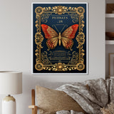Retro Illustration Of Red Butterfly - Butterfly Wall Decor