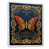 Retro Illustration Of Red Butterfly - Butterfly Wall Decor