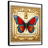 Retro Illustration Of Blue Butterfly - Butterfly Wall Art Prints