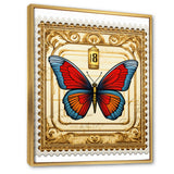 Retro Illustration Of Blue Butterfly - Butterfly Wall Art Prints