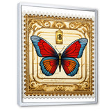 Retro Illustration Of Blue Butterfly - Butterfly Wall Art Prints
