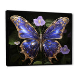 Futuristic Purple And Gold Butterfly - Purple Butterfly Wall Art