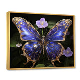 Futuristic Purple And Gold Butterfly - Purple Butterfly Wall Art