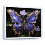 Futuristic Purple And Gold Butterfly - Purple Butterfly Wall Art