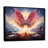 Futuristic Majestic Pink Butterfly - Butterfly Framed Canvas Art