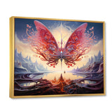 Futuristic Majestic Pink Butterfly - Butterfly Framed Canvas Art
