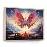 Futuristic Majestic Pink Butterfly - Butterfly Framed Canvas Art