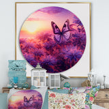 Pink Butterfly Wonderful Sunset - Butterfly Canvas Wall Art