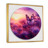 Pink Butterfly Wonderful Sunset - Butterfly Canvas Wall Art