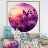 Pink Butterfly Wonderful Sunset - Butterfly Canvas Wall Art