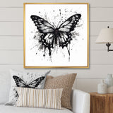 Butterfly Portrait Black And White Watercolor - Butterfly Wall Art Prints