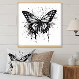 Butterfly Portrait Black And White Watercolor - Butterfly Wall Art Prints