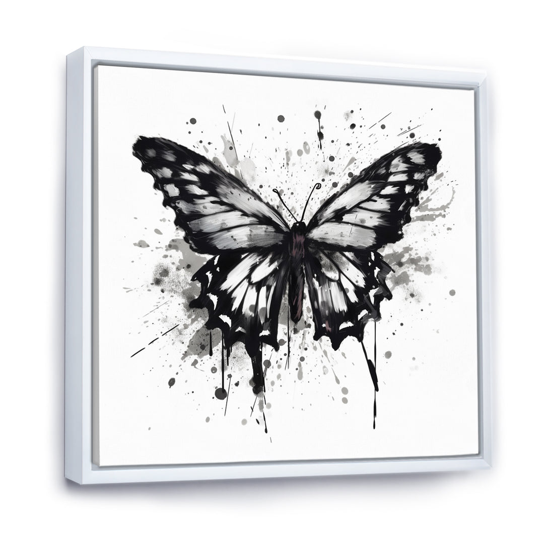 Butterfly Portrait Black And White Watercolor - Butterfly Wall Art Prints