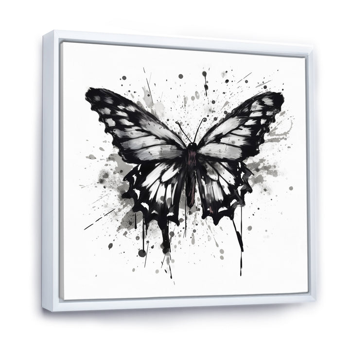 Butterfly Portrait Black And White Watercolor - Butterfly Wall Art Prints