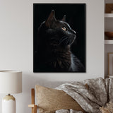 Portrait Of A Black Cat Photography - Cat Living Room Wall Art