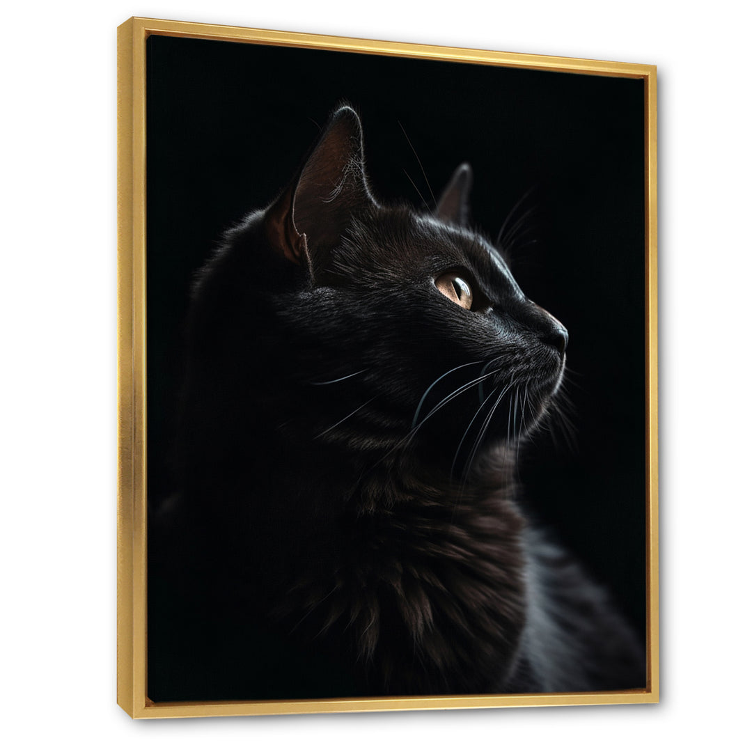 Portrait Of A Black Cat Photography - Cat Living Room Wall Art