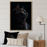 Portrait Of A Black Cat Photography - Cat Living Room Wall Art