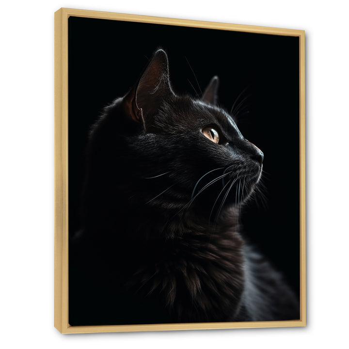 Portrait Of A Black Cat Photography - Cat Living Room Wall Art