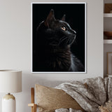 Portrait Of A Black Cat Photography - Cat Living Room Wall Art