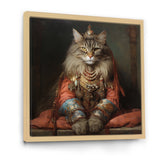 Majestic Cat In Gracious Indian Attire - Orange Cat Wall Art
