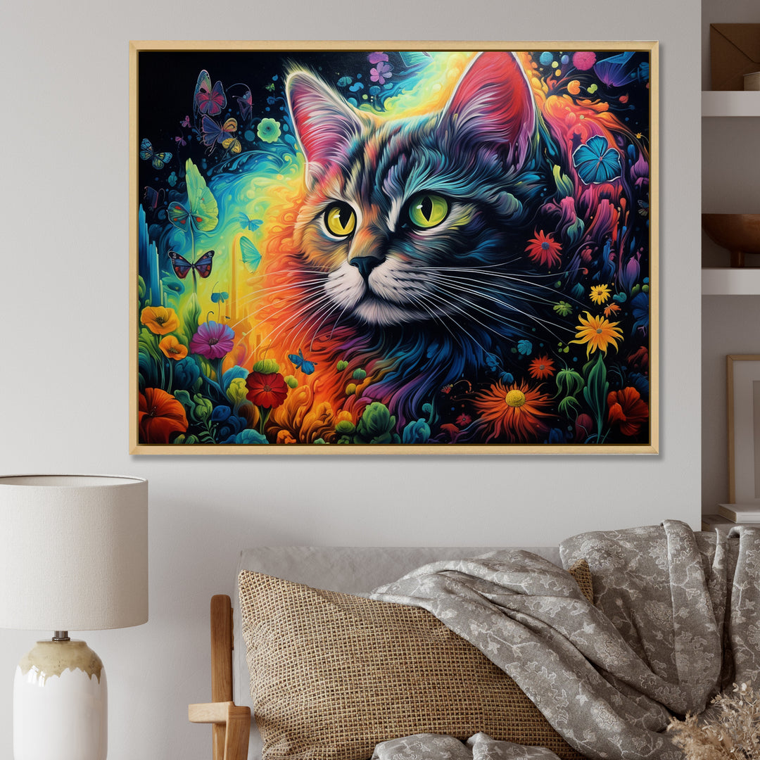 Portrait Of A Beautiful Gracious Cat - Cat Large Canvas Wall Art