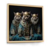 Turquoise Gracious Sultan Cats - Cat Canvas Wall Art