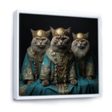 Turquoise Gracious Sultan Cats - Cat Canvas Wall Art