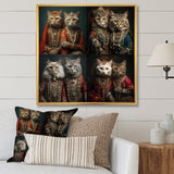 Magical Fern Light Of Morning Dawn - White Cat Wall Art