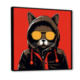Cool Cat With Sunglasses - Cat Living Room Wall Art