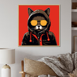 Cool Cat With Sunglasses - Cat Living Room Wall Art