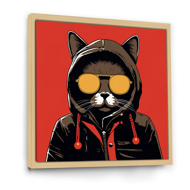 Cool Cat With Sunglasses - Cat Living Room Wall Art