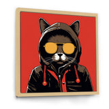 Cool Cat With Sunglasses - Cat Living Room Wall Art