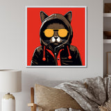 Cool Cat With Sunglasses - Cat Living Room Wall Art