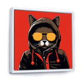 Cool Cat With Sunglasses - Cat Living Room Wall Art