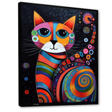 Colorful Portrait Of Cute Cat - Cat Canvas Wall Art