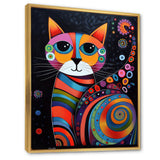 Colorful Portrait Of Cute Cat - Cat Canvas Wall Art