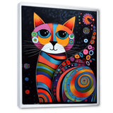 Colorful Portrait Of Cute Cat - Cat Canvas Wall Art