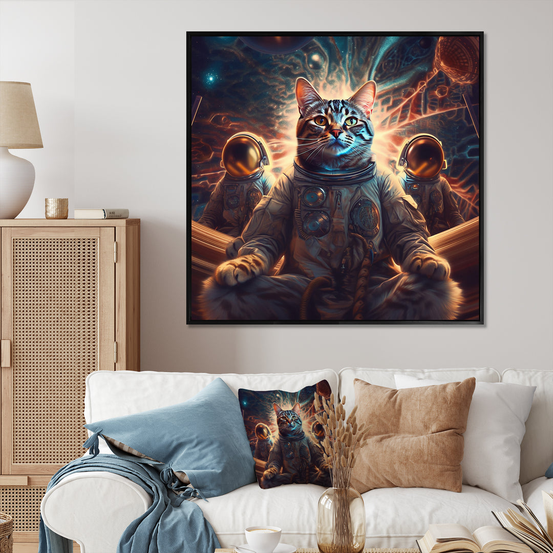 Psychedelic Space Cat - Cat Wall Decor