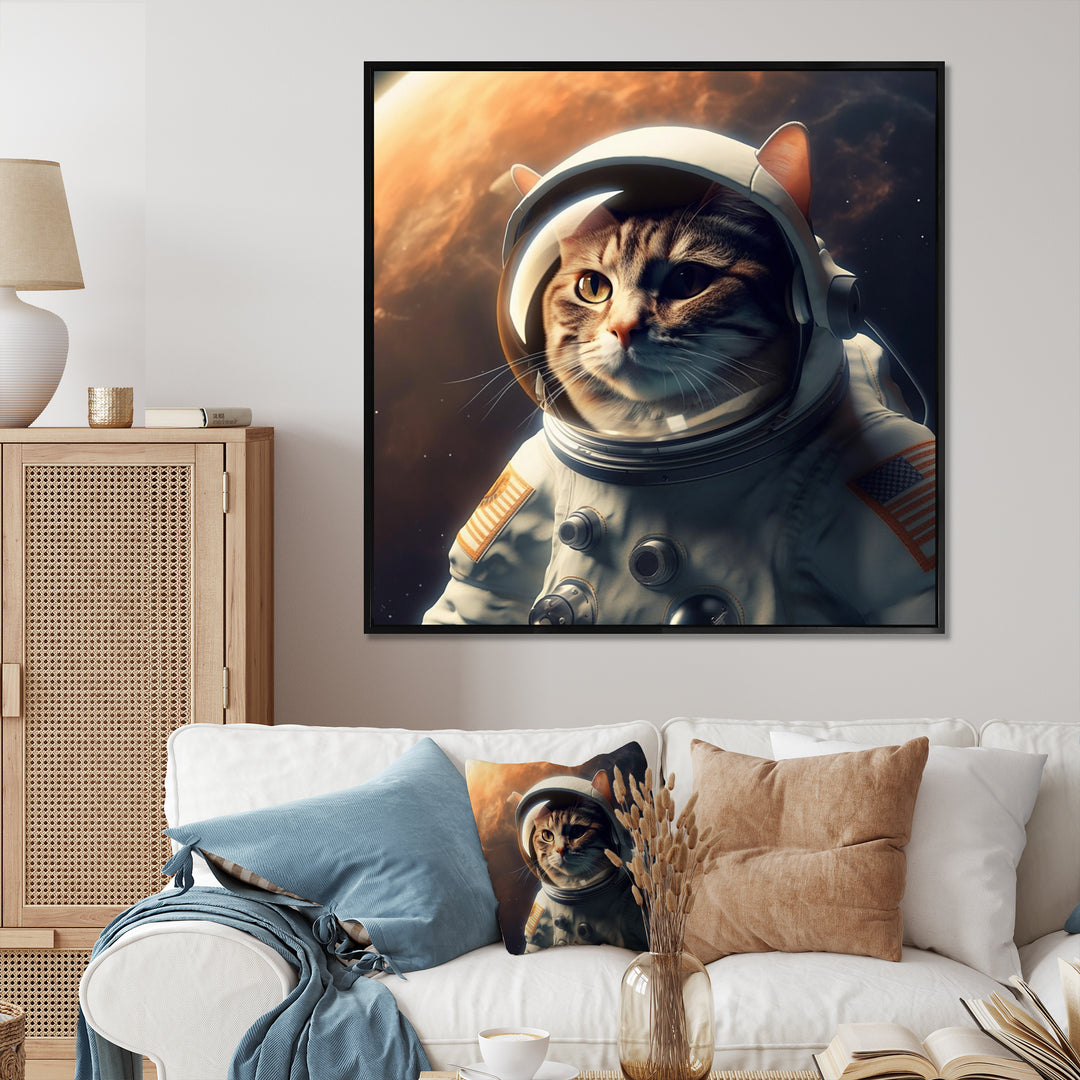 Space Cat Photography - Blue Cat Wall Art