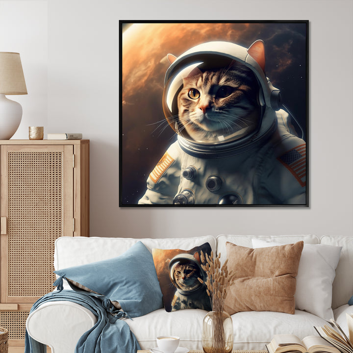 Space Cat Photography - Blue Cat Wall Art